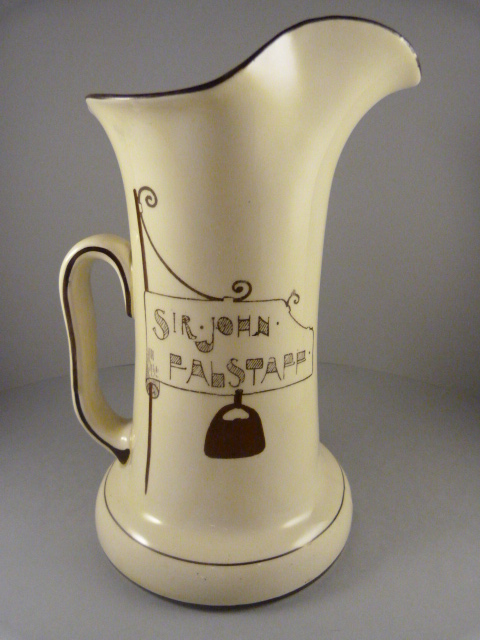 A large Royal Doulton Jug with the words 'Sir John Falstaff' to side and 'A Tapster is a good trade' - Image 2 of 3