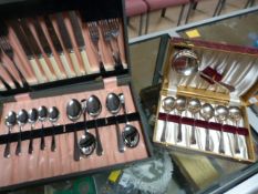 Box of Spoons and a Cutlery set in box