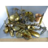 A large quantity of brass to include a Counter Bell