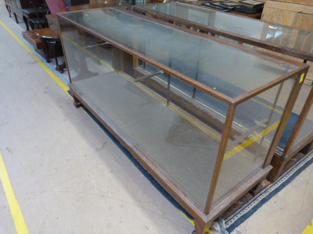A large shop display counter with oak frame - Image 2 of 2