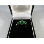 18ct Gold Ring with Emeralds
