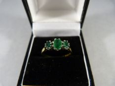 18ct Gold Ring with Emeralds