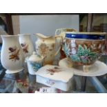 A quantity of Axe Vale pottery and other pieces etc