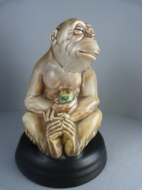 A Beswick Ware Monkey on a black pottery base - model number 397