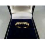 18ct Gold Ring with 5 diamonds