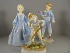 Royal Worcester porcelain "The Parakeet" figure, modelled by F.G. Doughty, in light blue 7" high,