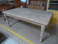 A Large pine dining room table