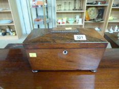 A Rosewood victorian tea caddy