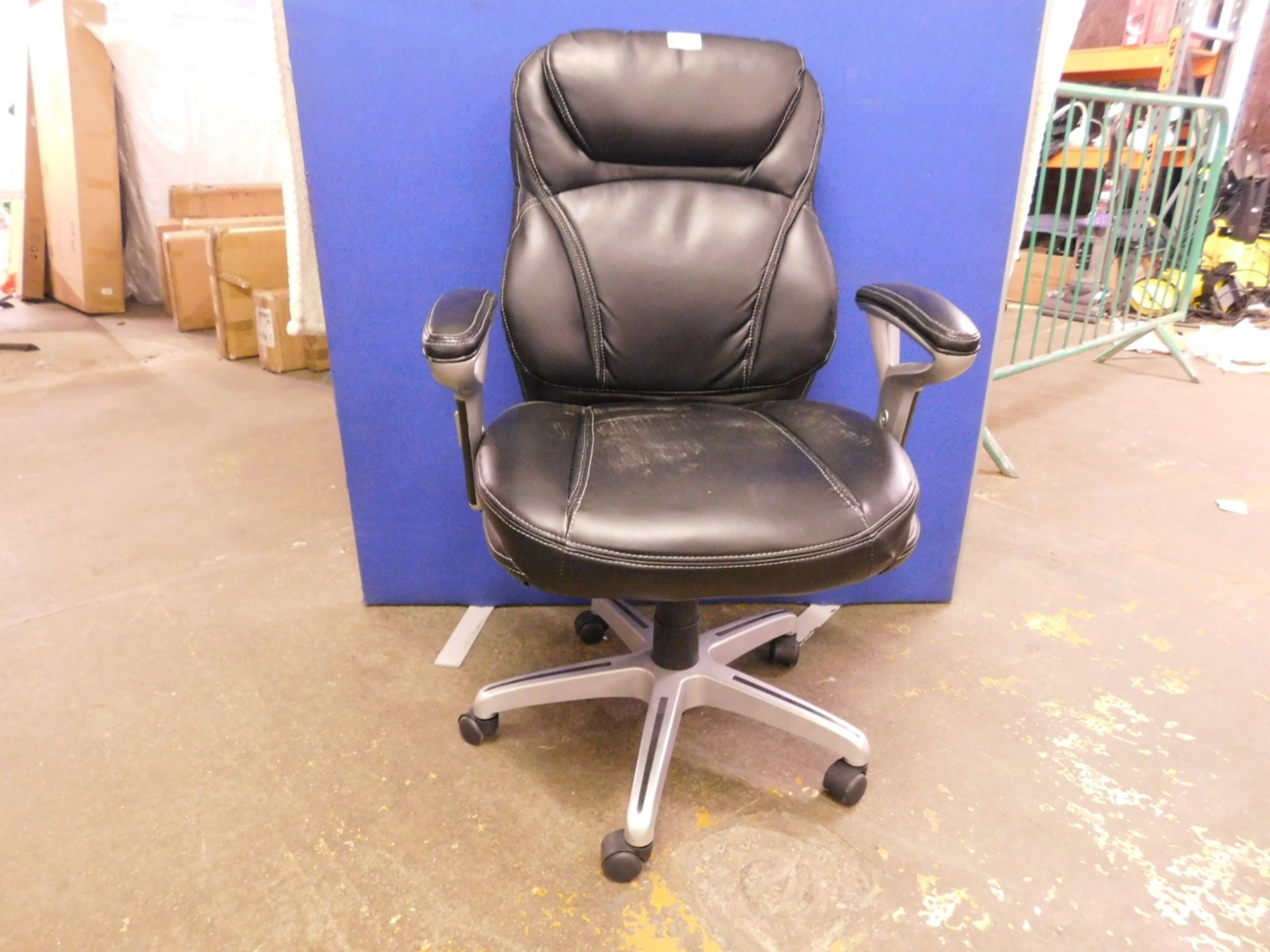1 TRUE INNOVATIONS BLACK BONDED GAS LIFT STUDENT CHAIR RRP £149.99