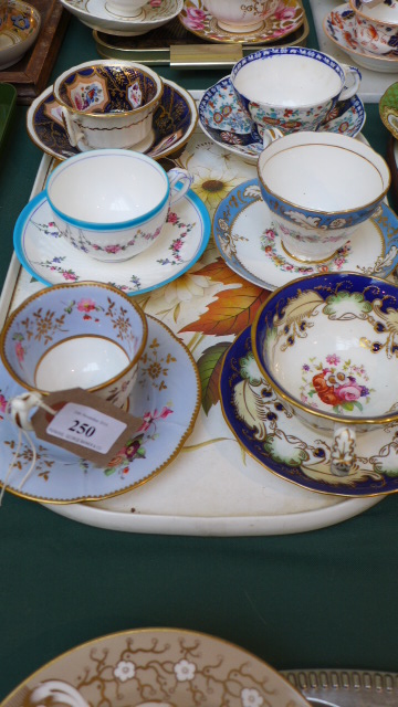 6 Principally blue ground cups and saucers from popular factories including Alcock, Minton, - Image 2 of 2