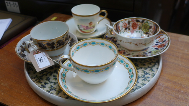 4 cups and saucers from popular factories including Davenport, Flight Barr Worcester, - Image 2 of 2
