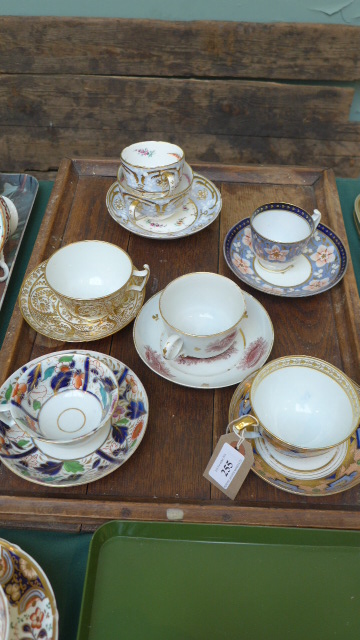 Selection of 6 cups and saucers from popular factories including Liverpool, Newhall, Spode, - Image 2 of 3