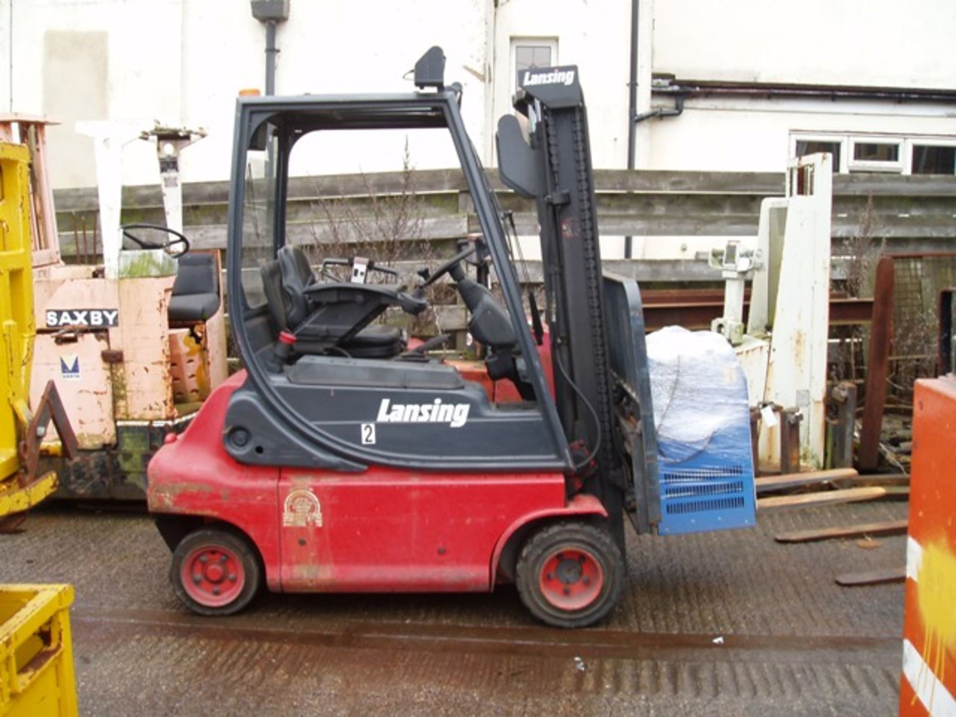 LINDE E20P-02 Electric - VIN: 02X335L05857 - Year: 2000 - 6,014 Hours - Duplex Forklift, - Image 2 of 2