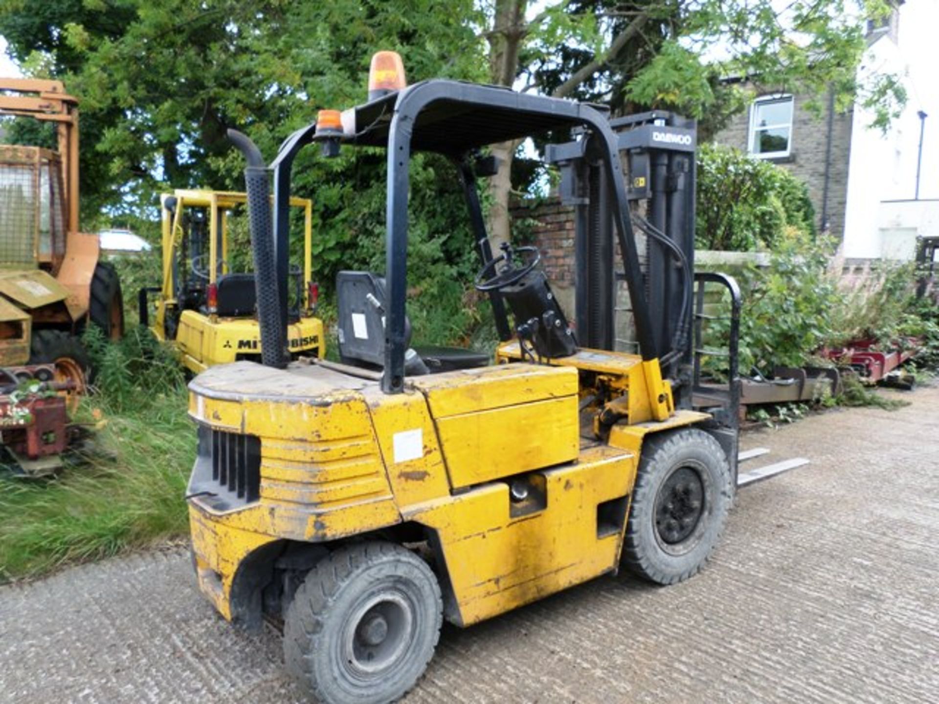 DAEWOO D20S-2 Diesel - VIN: 1601536 - Year: 1995 - 14,600 Hours - Duplex Forklift, 3.3m Mast, - Image 4 of 4