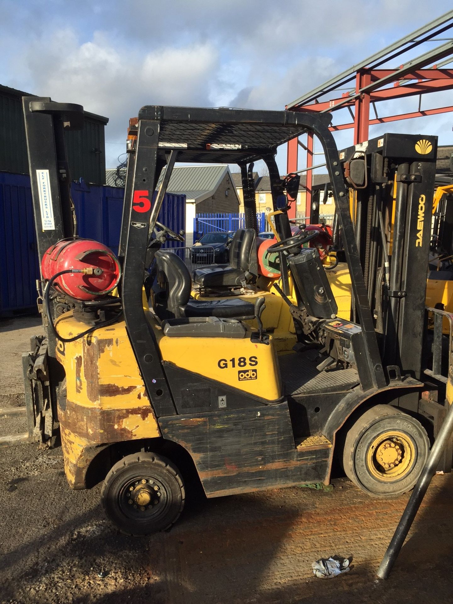 DAEWOO G18S-2 LPG - VIN: DG00636 - Year: 2003 - 9,000 Hours - Triplex Forklift, 4.5M Lift, Container - Image 2 of 4