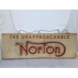 A rare Norton Motorcycles 1930s illuminated lightbox.