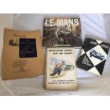 Le Mans by Anders Ditlev Clausager, 1982 with dust jacket; also The Auto Car Portfolio of Motor