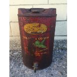 A Silkolene Lubricants Doulton and Co. five gallon can with pictorial image of Concorde to the