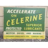 A Celerine rectangular hardboard sign, 24 x 18".
