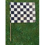 A chequered flag.