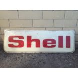 A Shell plastic forecourt illuminated lightbox front, 56 x 18".