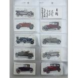 A set of 25 cigarette cards issued by Lambert and Butler, titled Motorcars.