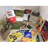 A box of assorted motoring related magazines, ephemera etc.