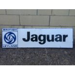 A Jaguar British Leyland rectangular showroom sign, 42 3/4 x 12".