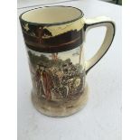 A Royal Doulton tankard, of a motoring theme, with the title: Deaf No. D2406.