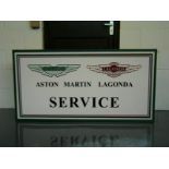 An Aston Martin Lagonda Service illuminated single sided lightbox, 48 x 24".