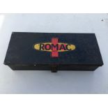 A Romac tyre/accessories/equipment tin case box.