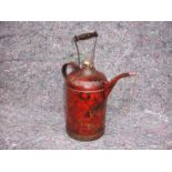 A three litre priming tap kettle with original paint and decorative graphics.
