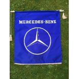 A Mercedes hanging banner.