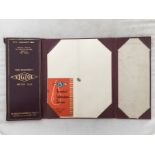 A rare Vigzol Motor Oils leather covered desktop notepad/blotter with integral calendar for 1933,