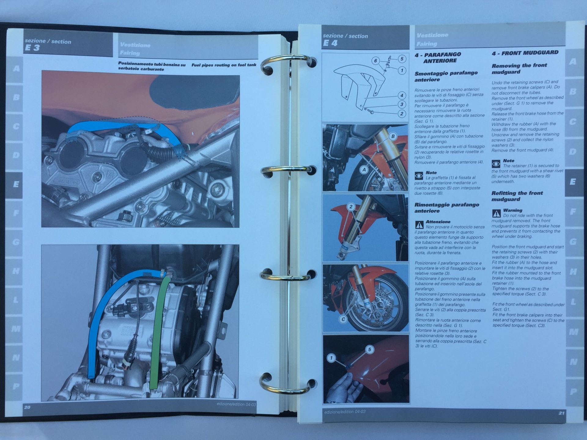 A Ducati 999S workshop manual, 2003, in mint condition. - Image 3 of 3