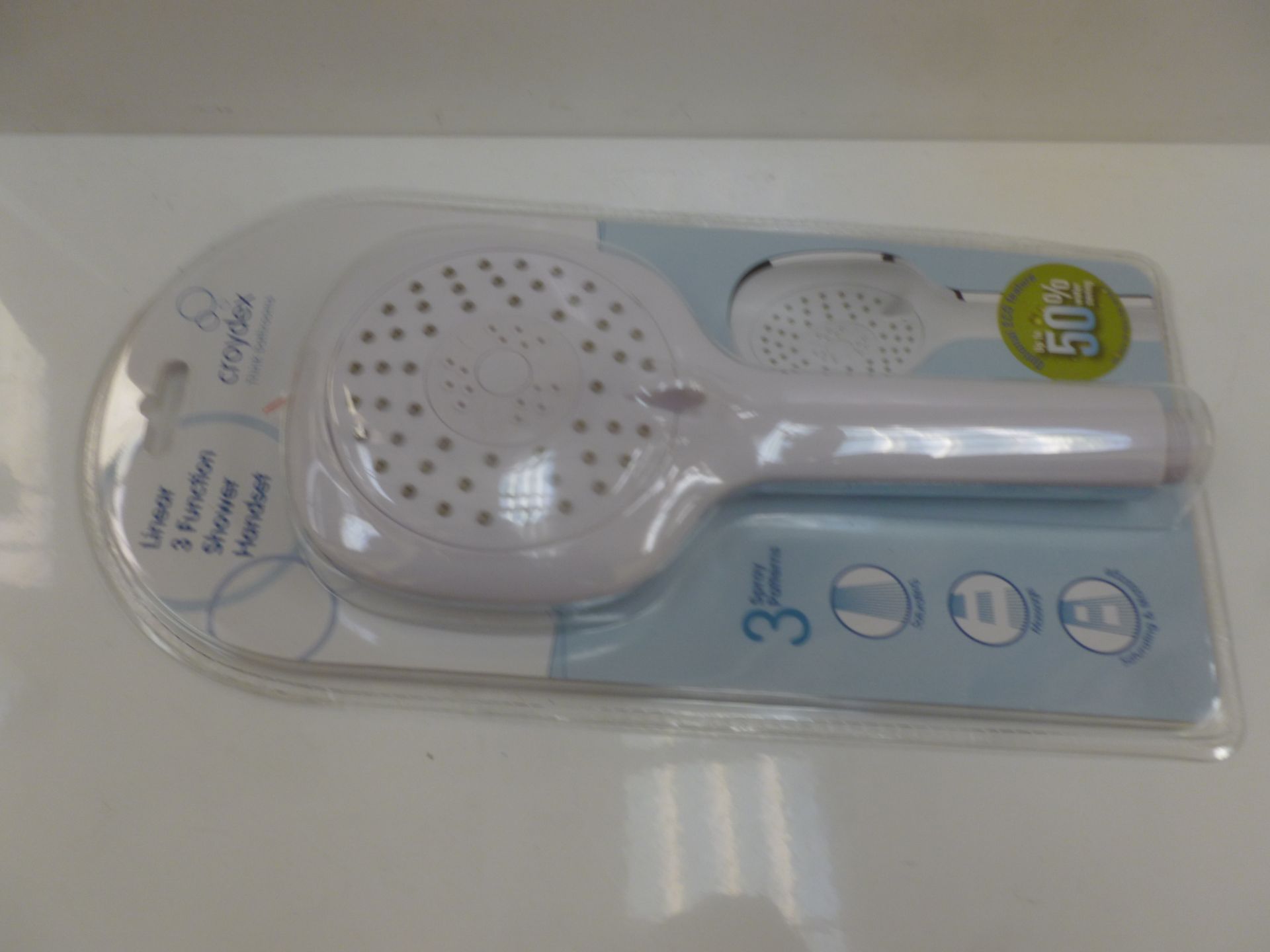 Croydex Linear 3 Function Shower Handset. Brand New, in original packaging.