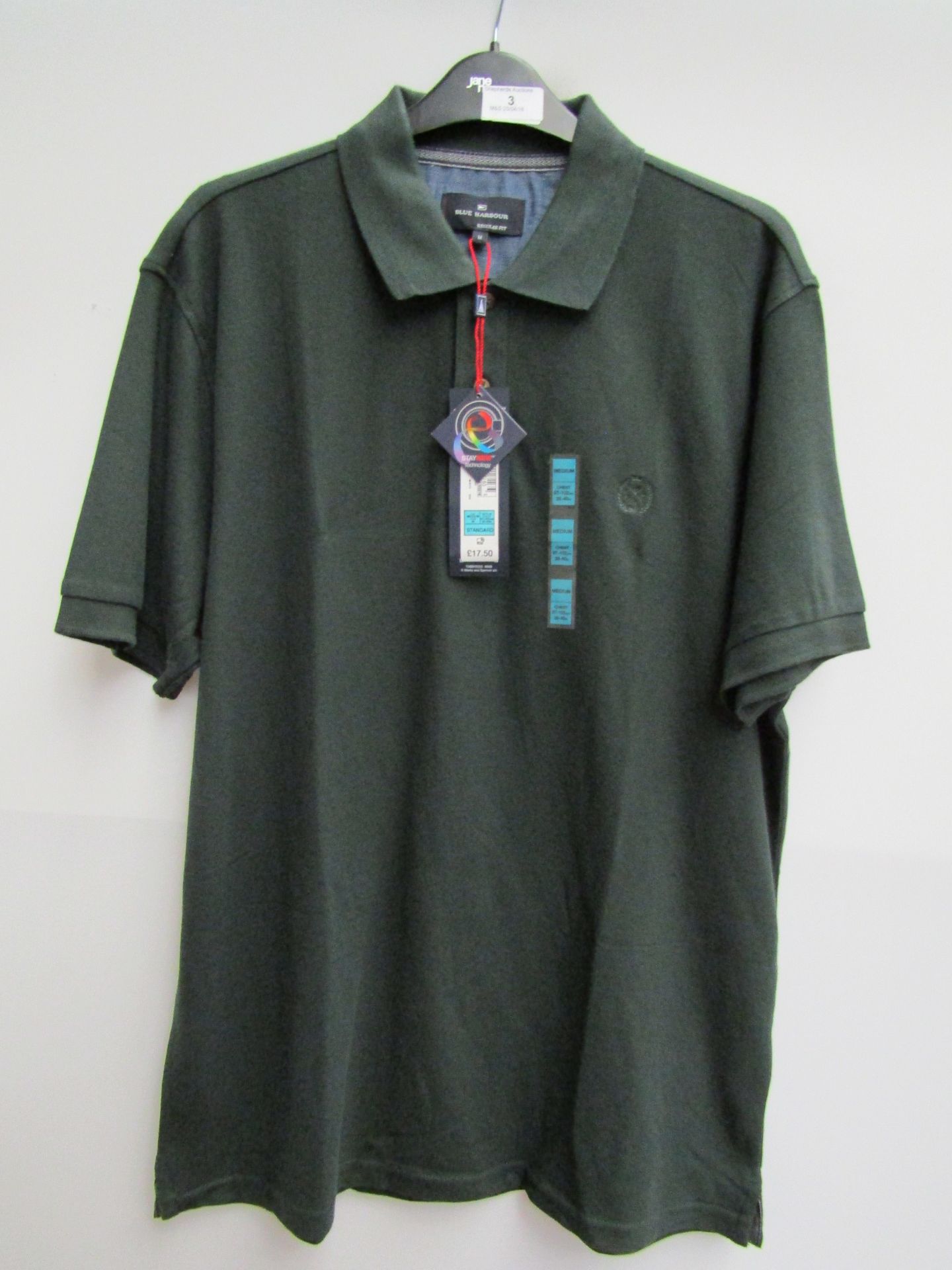 M&S Blue Harbour Mens Polo Shirt Size M with Tags. Please read lot zero prior to bidding.