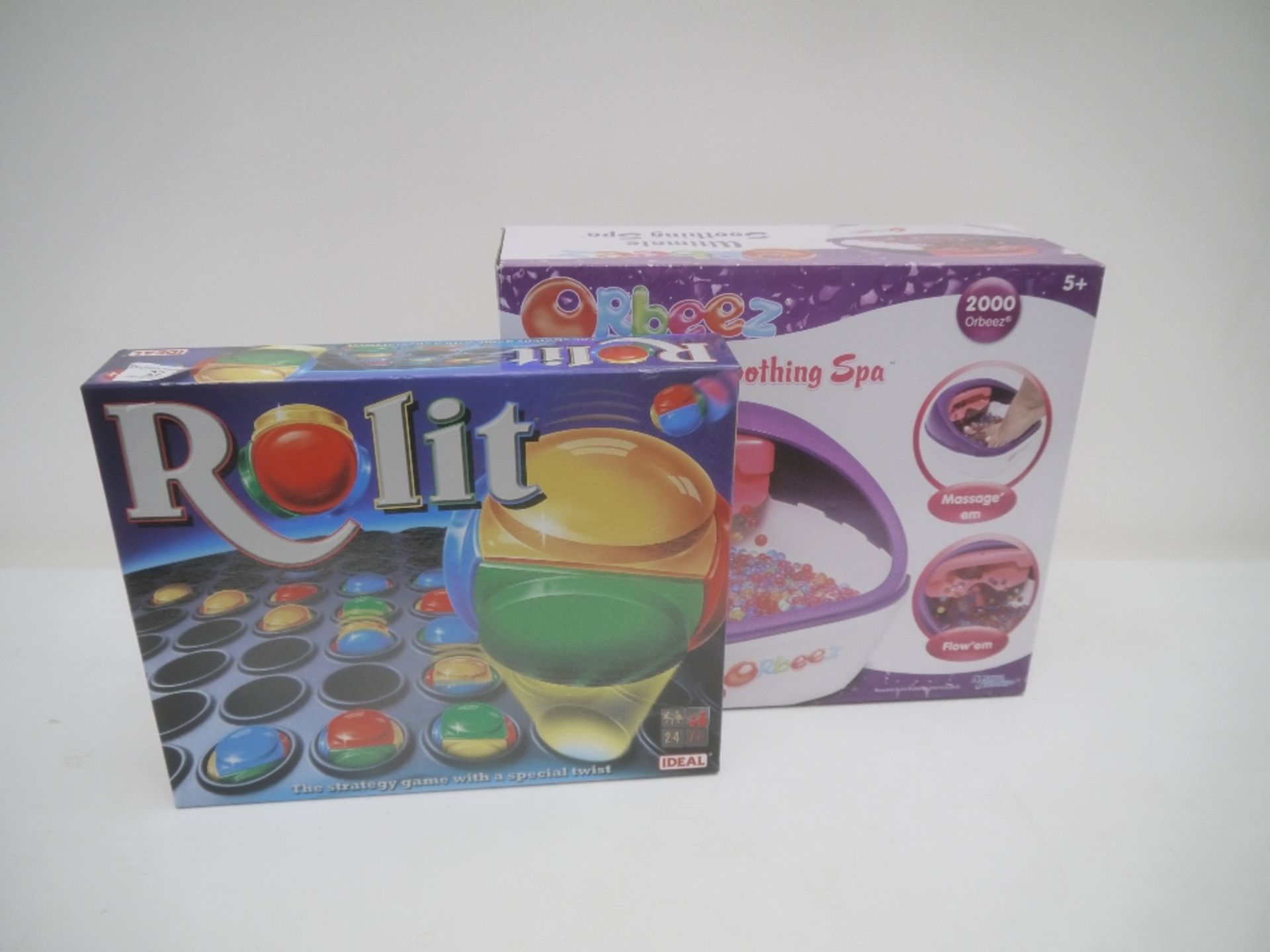 1x IDEAL Rolit Game & 1x Orbeez the Ultimate Soothing Spa. Both boxed.