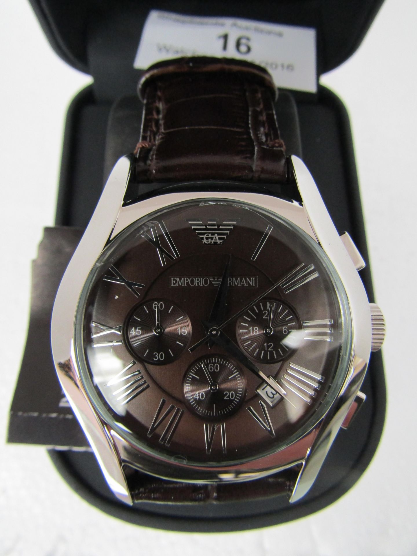 **NO VAT**EMPORIO ARMANI MEN'S CHRONOGRAPH WATCH AR0671 £250 http://www.watchshop.com/mens-emporio-