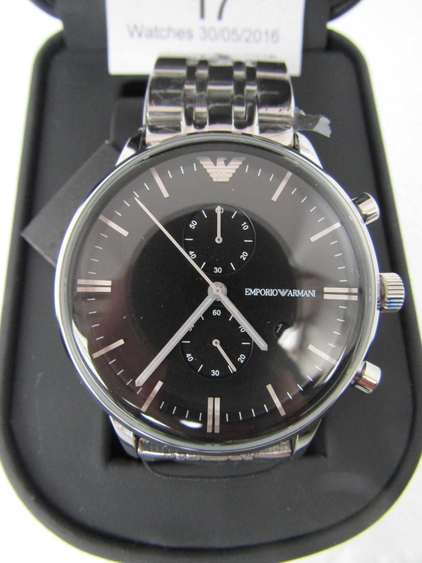 **NO VAT**EMPORIO ARMANI MEN'S CHRONOGRAPH WATCH AR0389 £265 http://www.watchshop.com/mens-emporio-