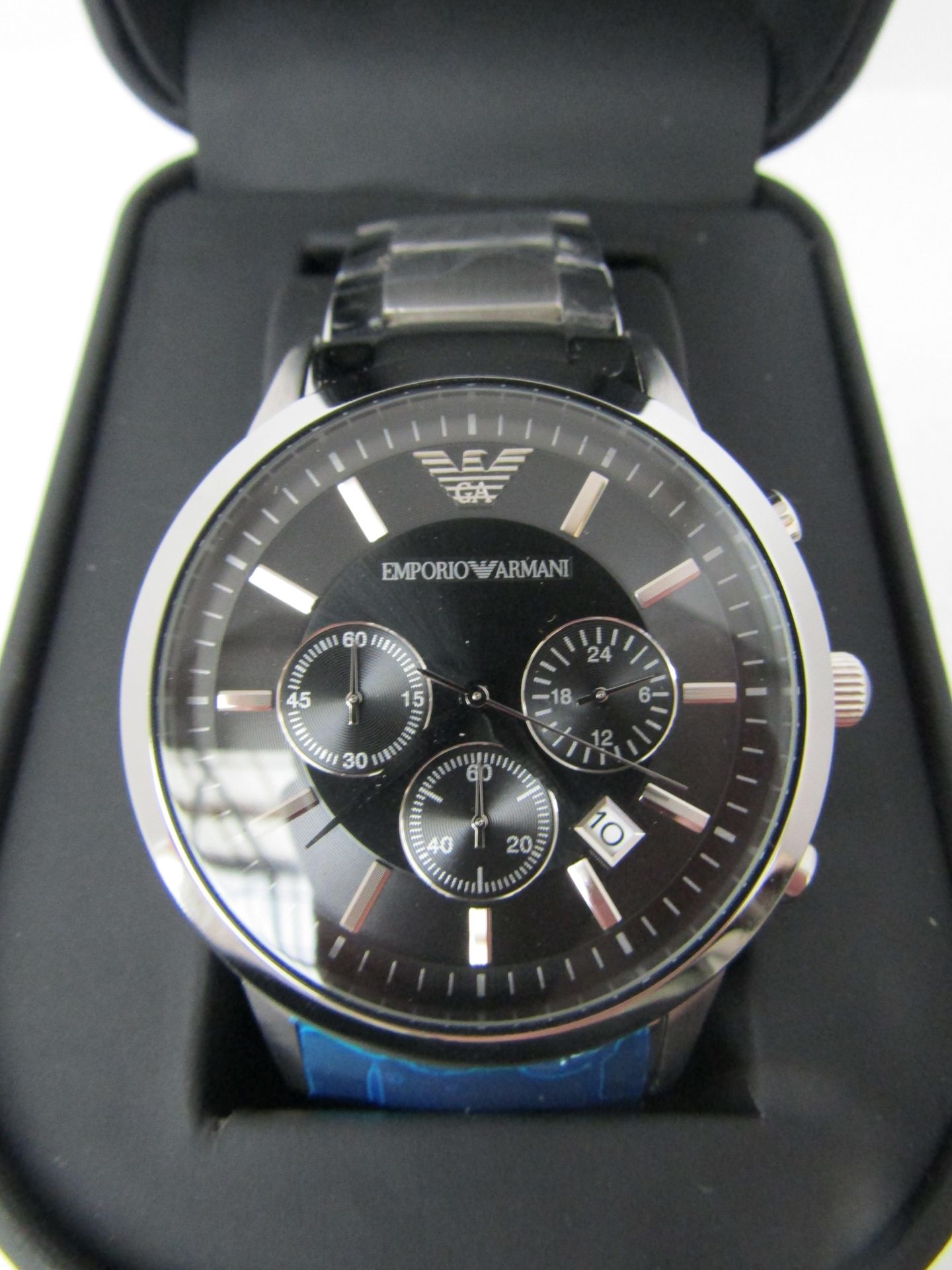 **NO VAT**EMPORIO ARMANI MEN'S CHRONOGRAPH WATCH AR2434 RRP £224 http://www.watchshop.com/mens-