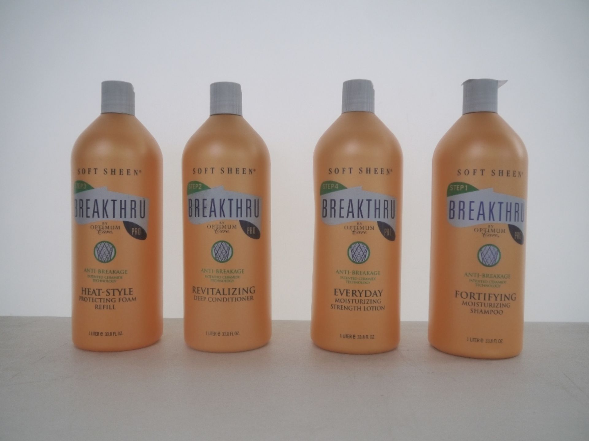 4 Soft sheen Optium Breakthru Care Hair Products, being the following; 1 Litre of Everyday