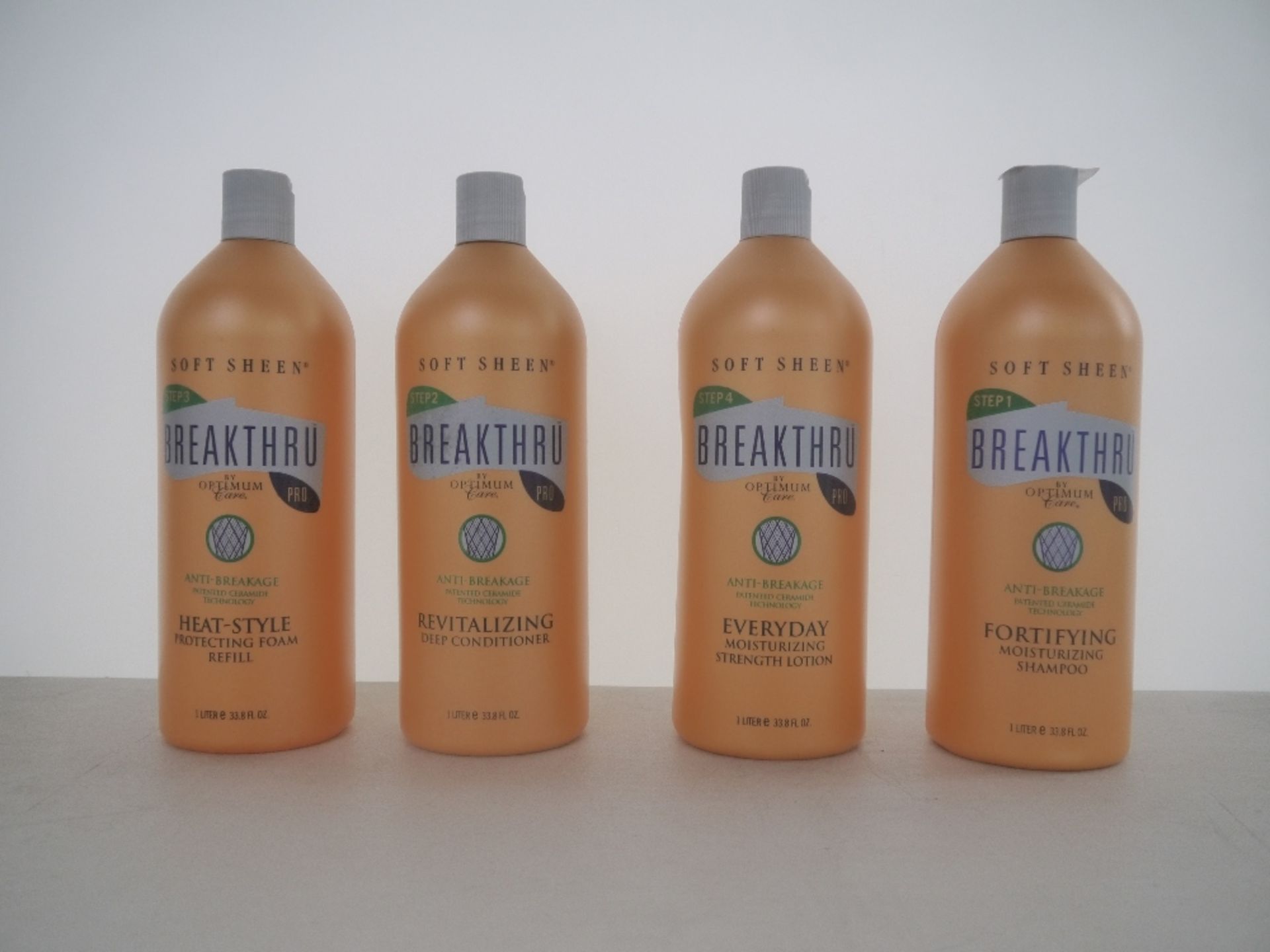 4 Soft sheen Optium Breakthru Care Hair Products, being the following; 1 Litre of Everyday