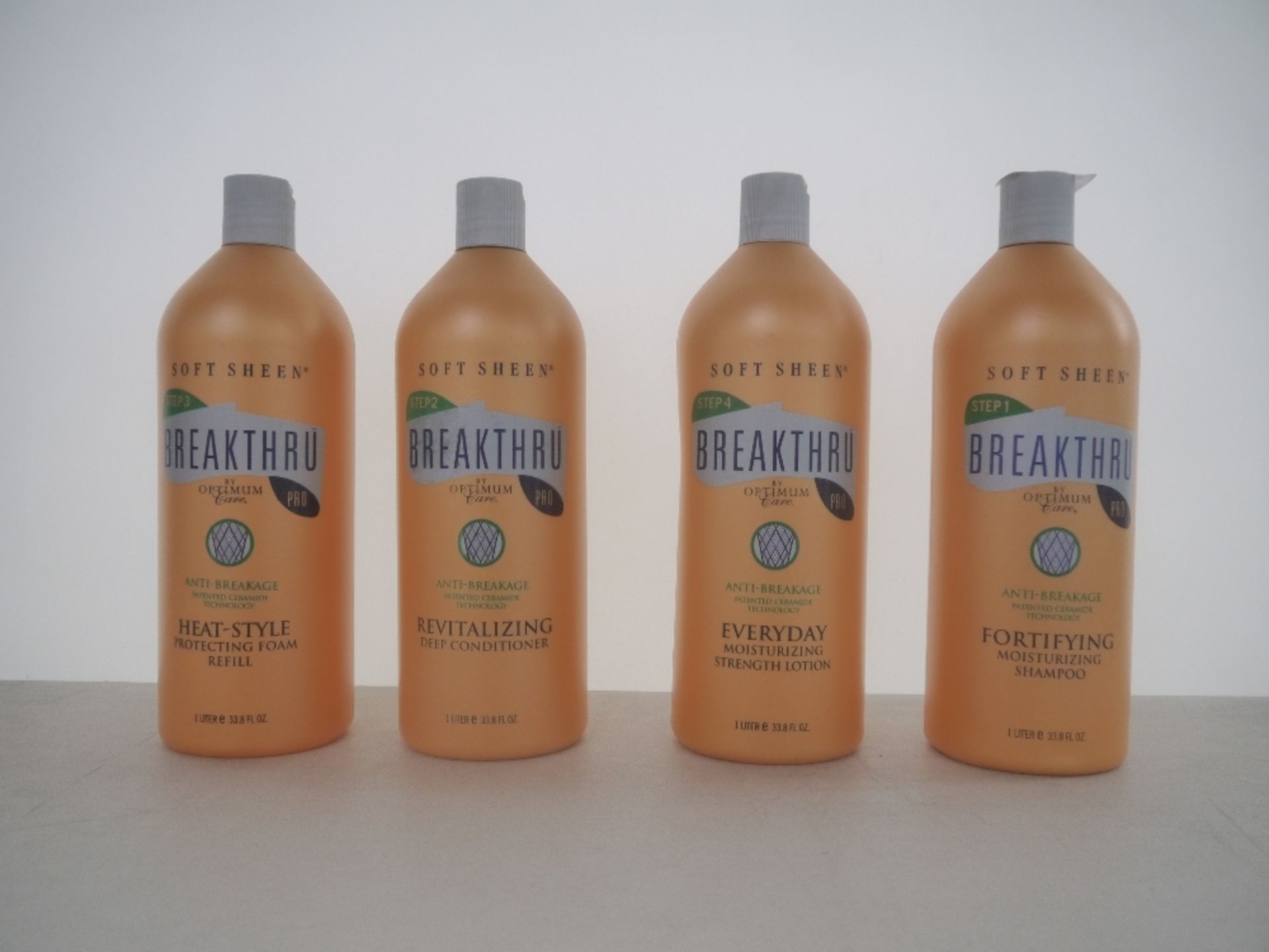 4 Soft sheen Optium Breakthru Care Hair Products, being the following; 1 Litre of Everyday