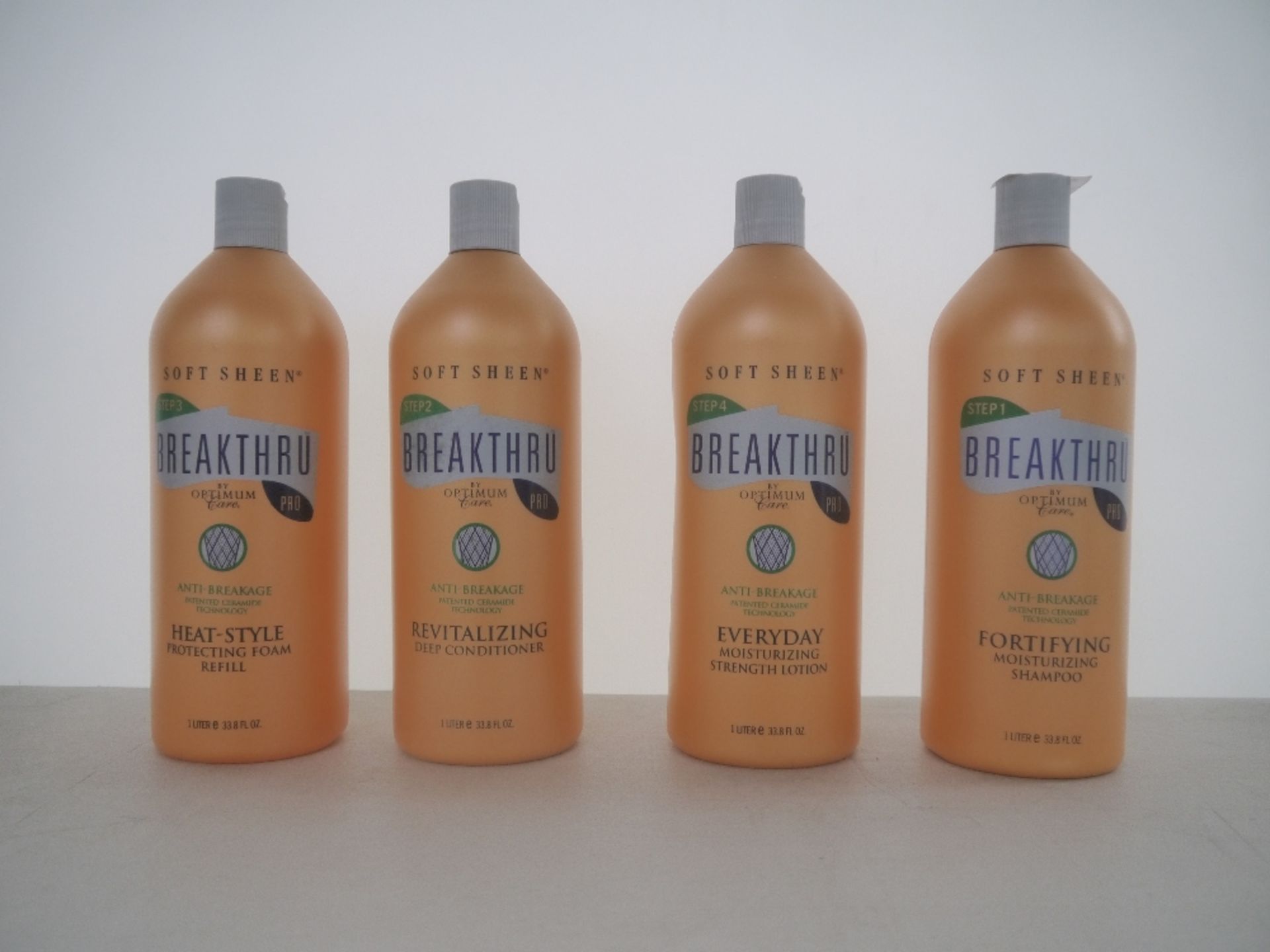 4 Soft sheen Optium Breakthru Care Hair Products, being the following; 1 Litre of Everyday