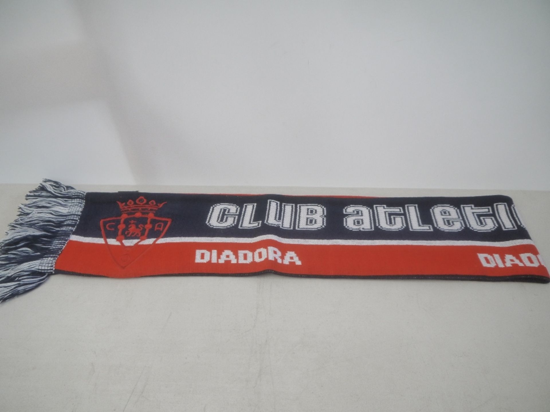 10x Boxes of 5 Red & Blue Diadora Scarves Reading "C.A. Osasuna" New.