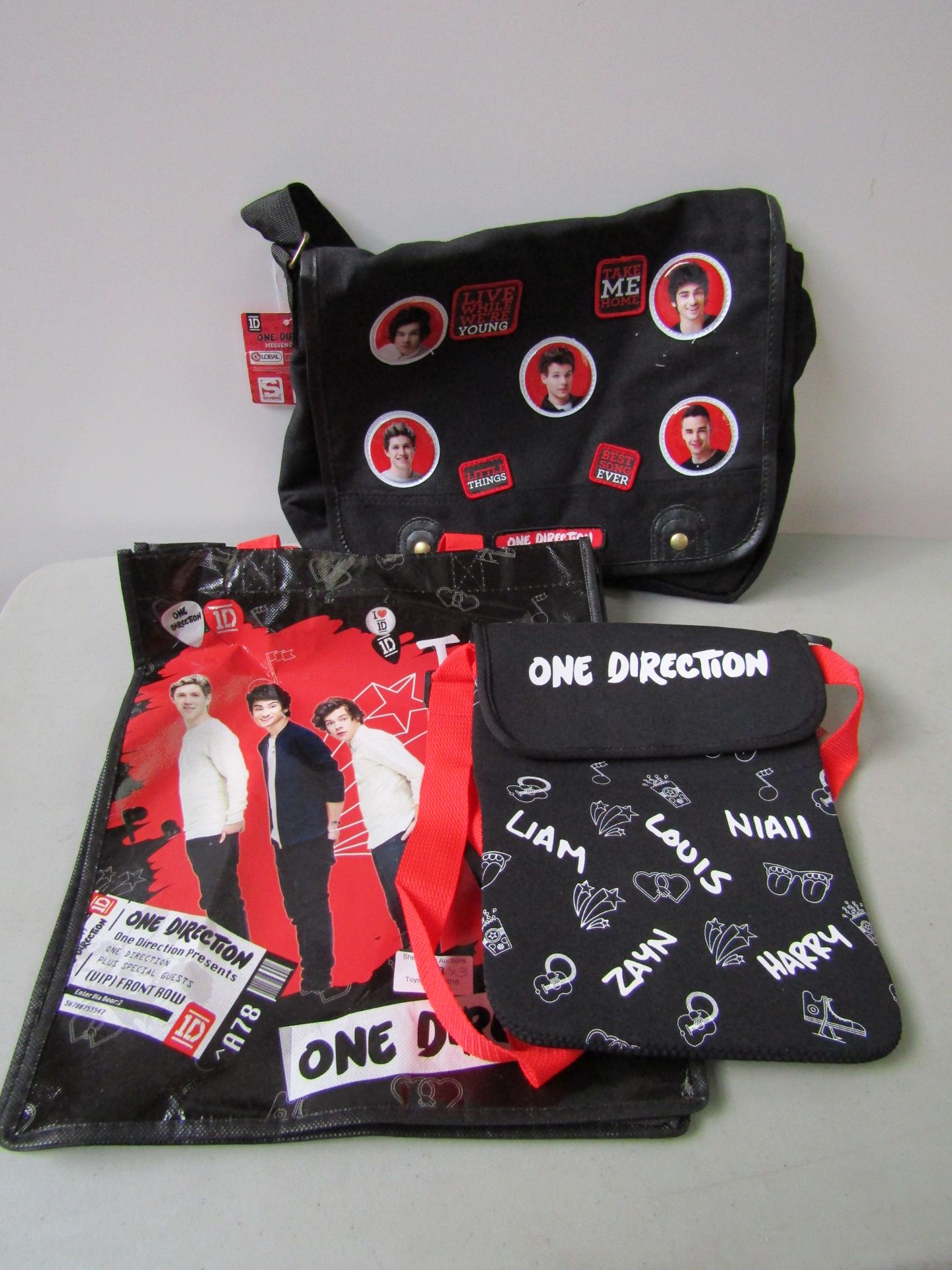 3x Various Designs of One Direction Bags.