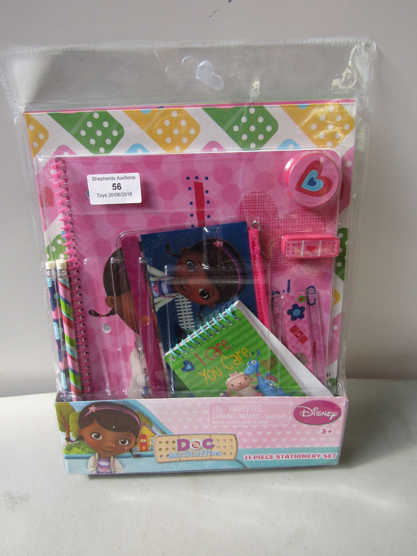Doc McStuffins 11 Piece Stationary Set. In Packaging.
