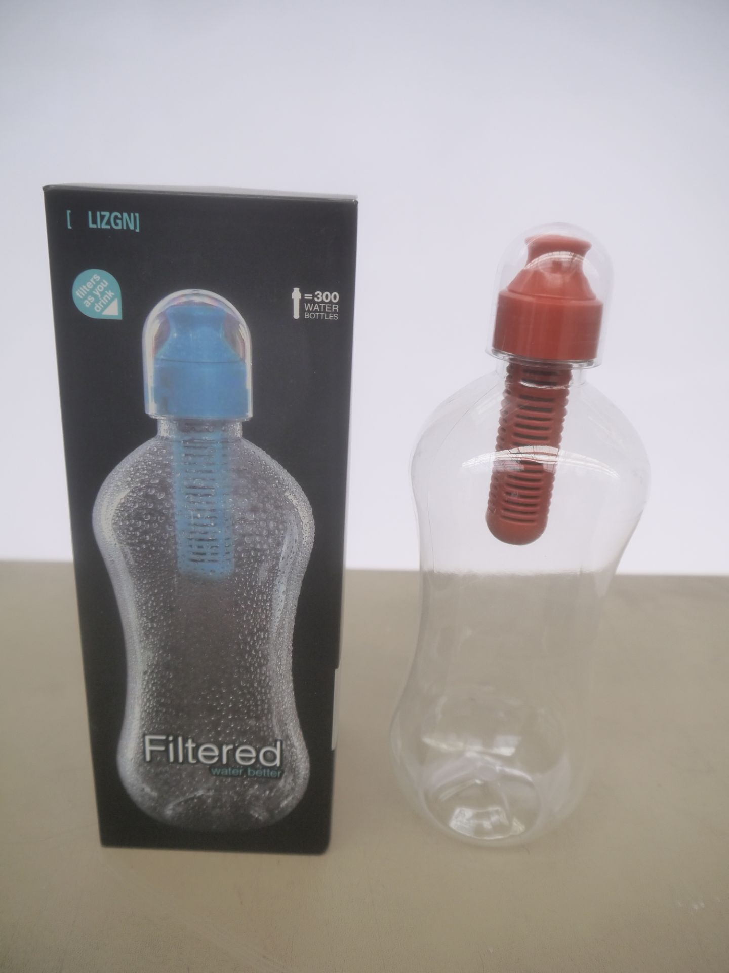 Filtered water Bottle, brand new and boxed, the filter last for 300 full bottles or 2 months and