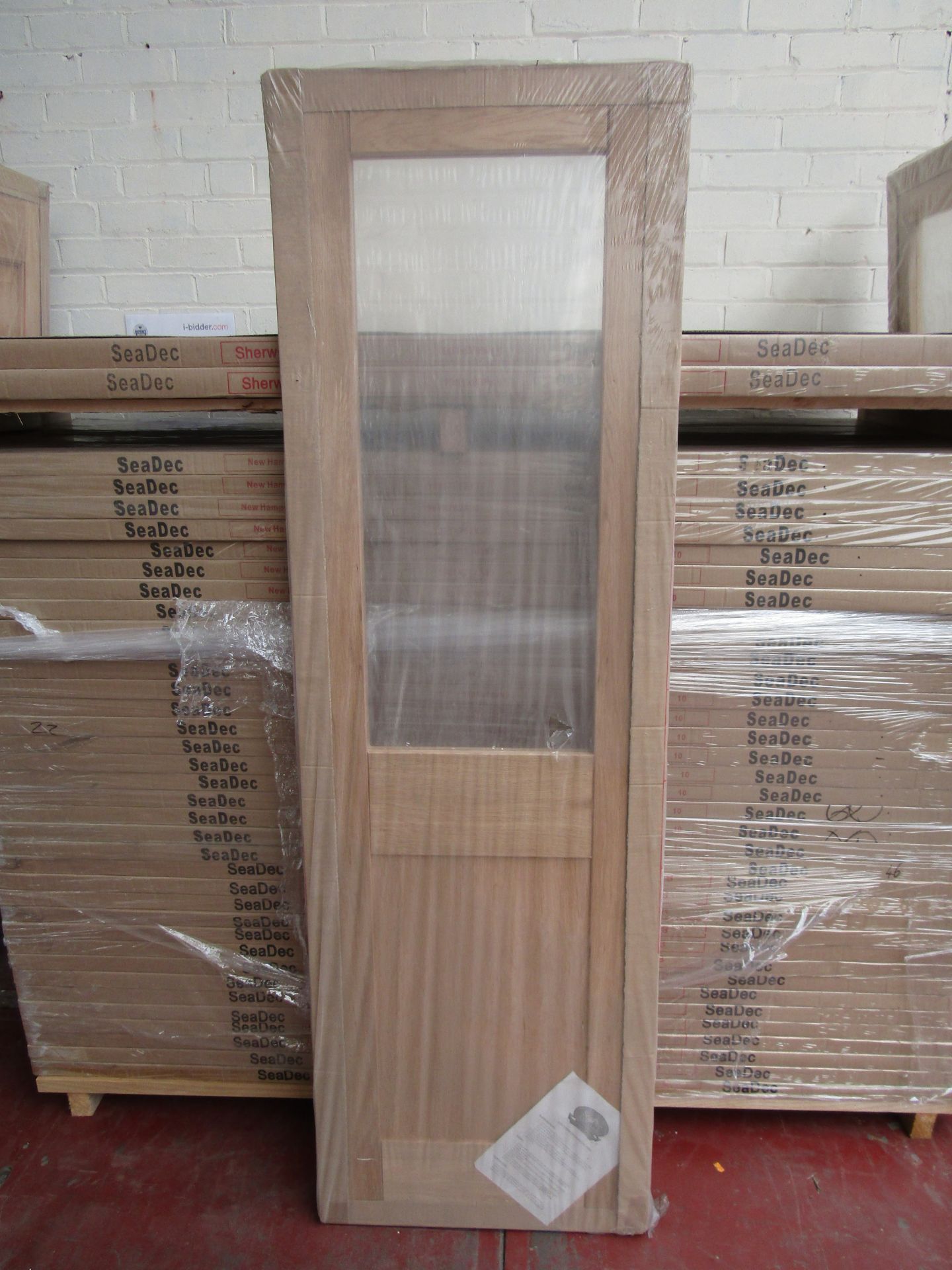 Seadec New England 78 x 24 Clear Glazed Pre Finished to a High Standard Oak Veneer Solid Wood